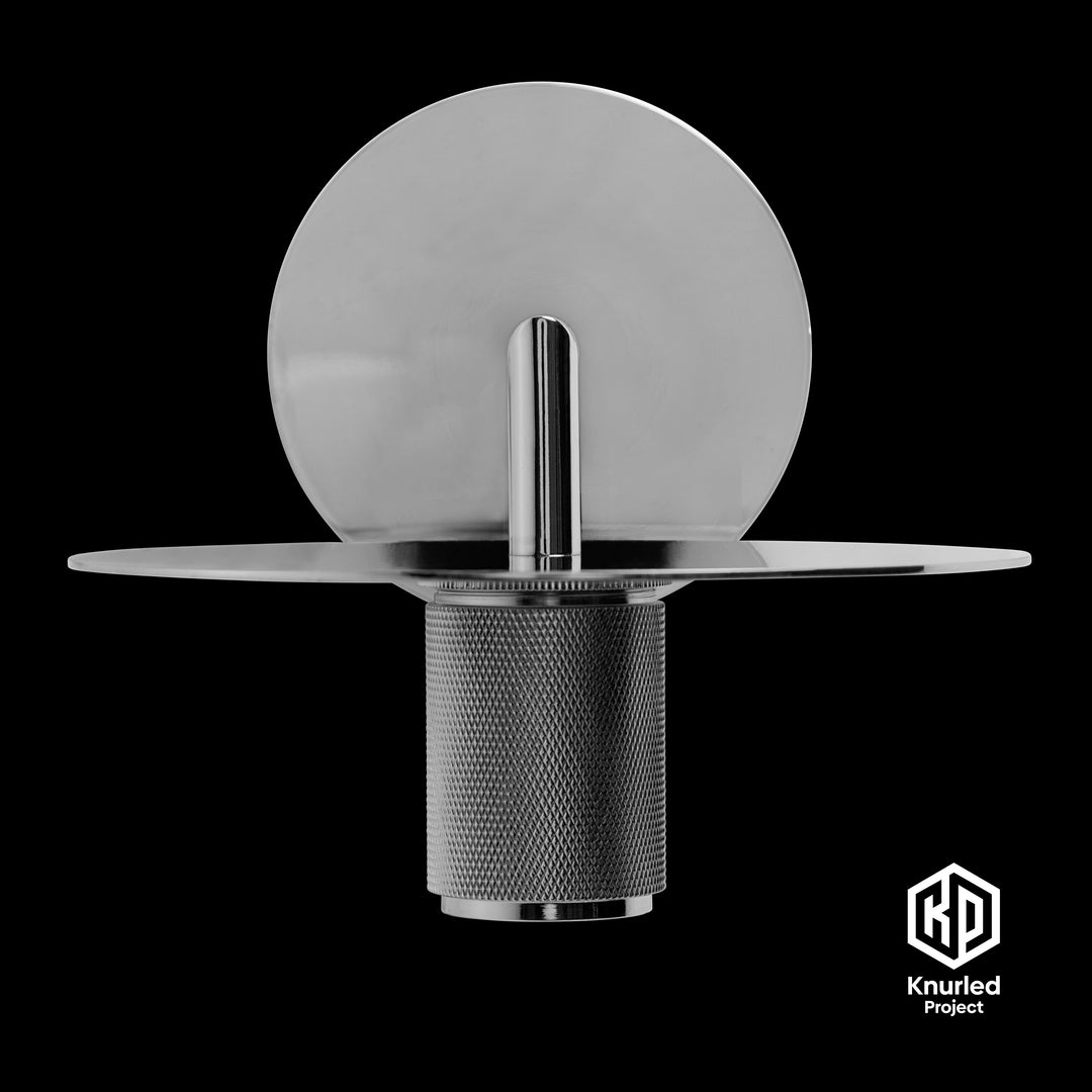 Chrome Disc Wall Light + Globe Shade