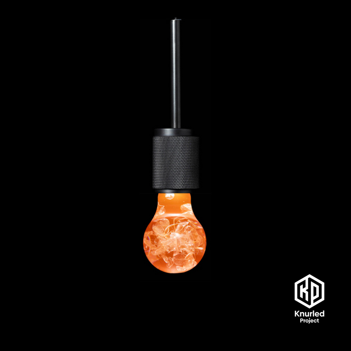 Matte Black 3 Drop Pendant + Blossom Mood bulb