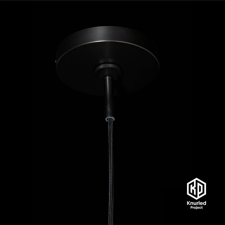 Matte black brass pendant light base