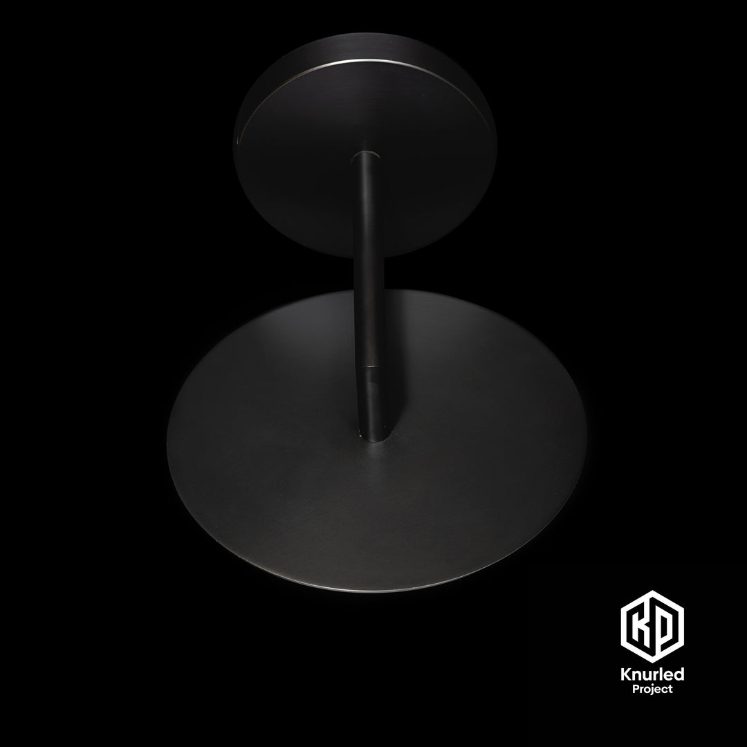 Matte Black Disc Wall Light + Diamond Shade