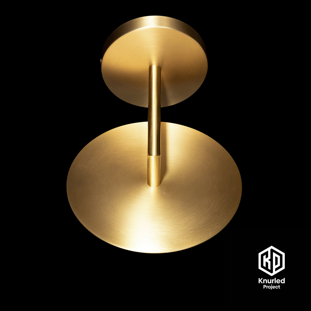 Brass Disc Wall Light + Bell Shade