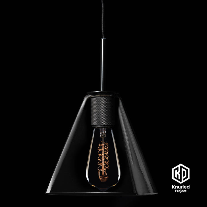 Matte Black Shade Pendant Light + Cone Shade