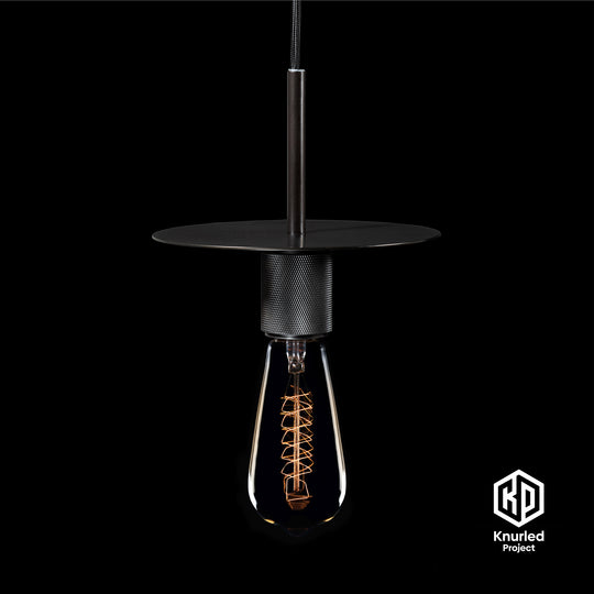 Matte Black Disc Pendant Light