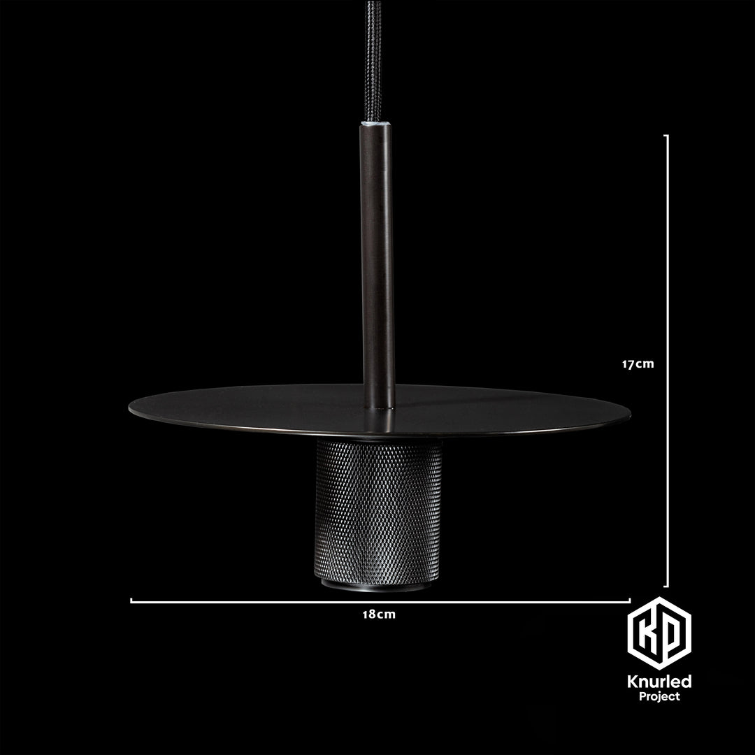 Matte Black Disc Pendant Light