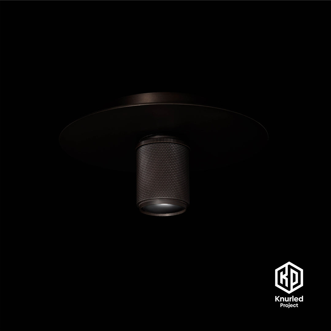 Matte Black Disc Ceiling Light