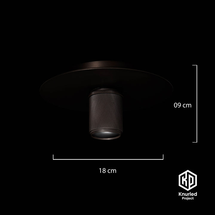 Matte Black Disc Ceiling Light