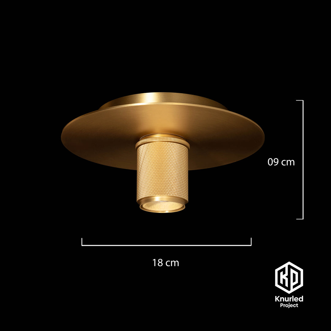 Brass Ceiling light with disc and product measurements