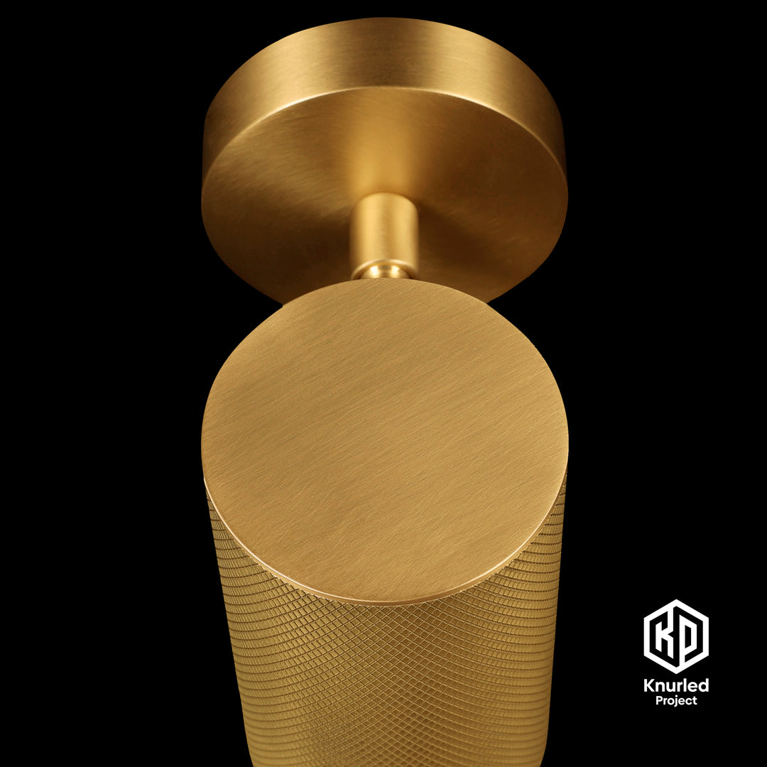 Brass directional light by The Knurled Project on a black background