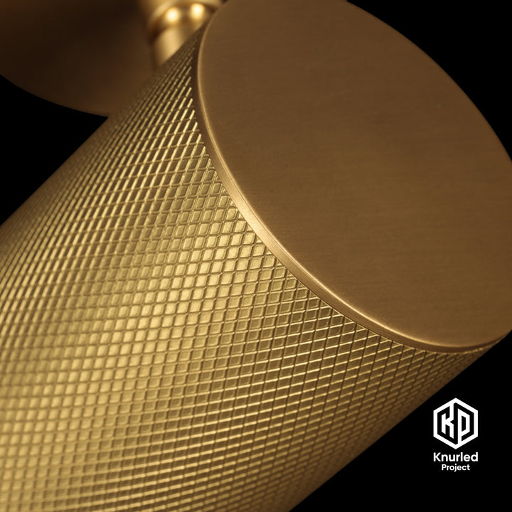 Brass directional light by The Knurled Project on a black background