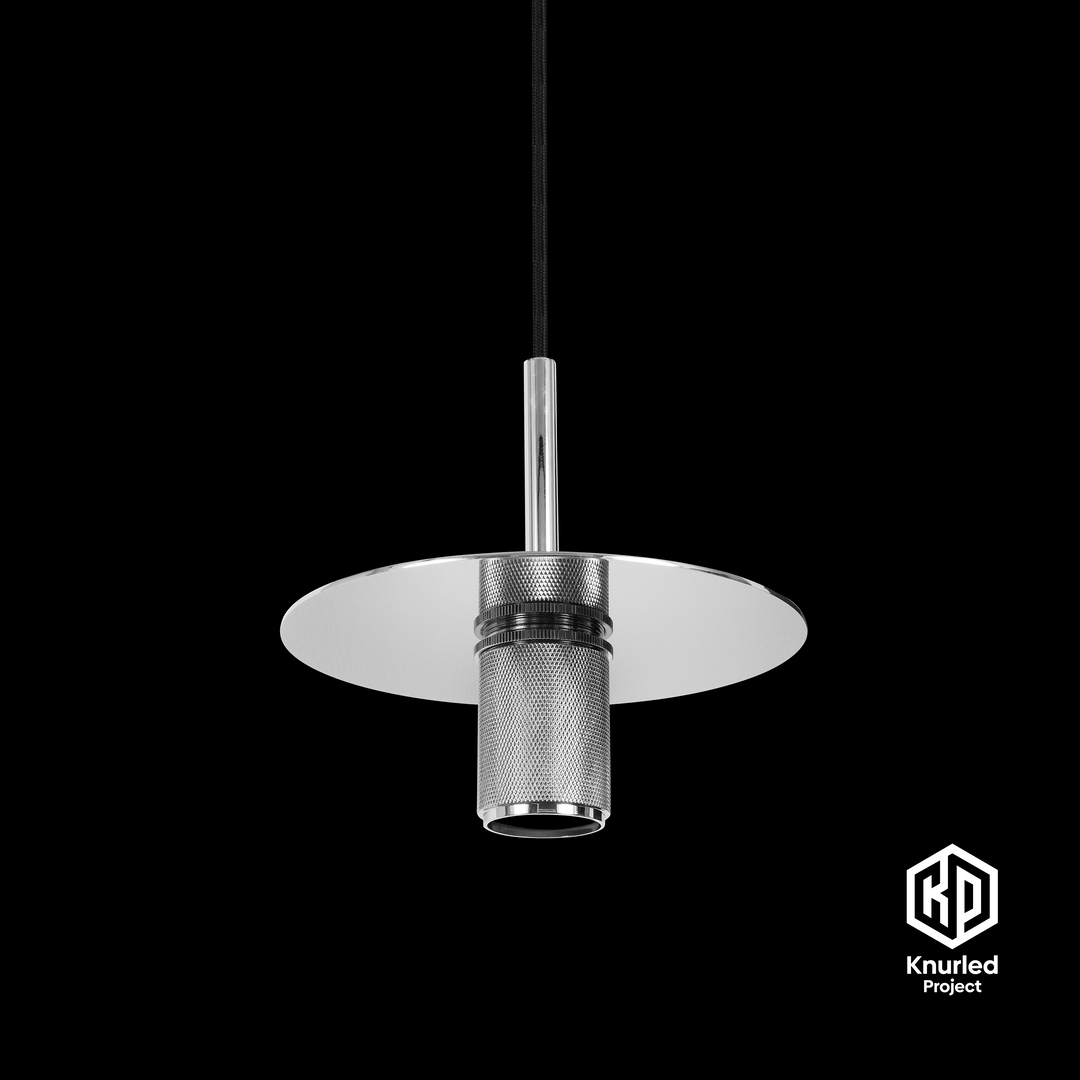 Chrome Disc Pendant Light