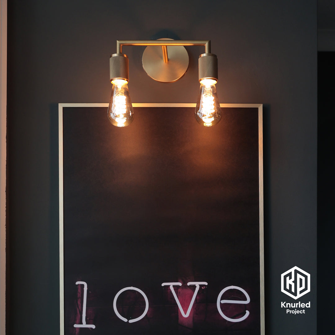 Brass Double Wall Light