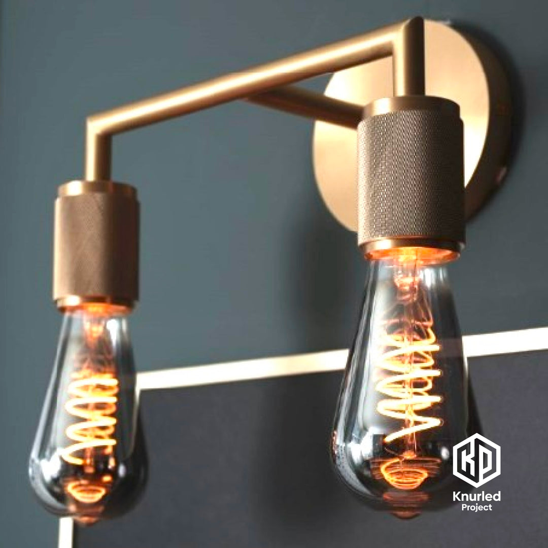 Brass Double Wall Light