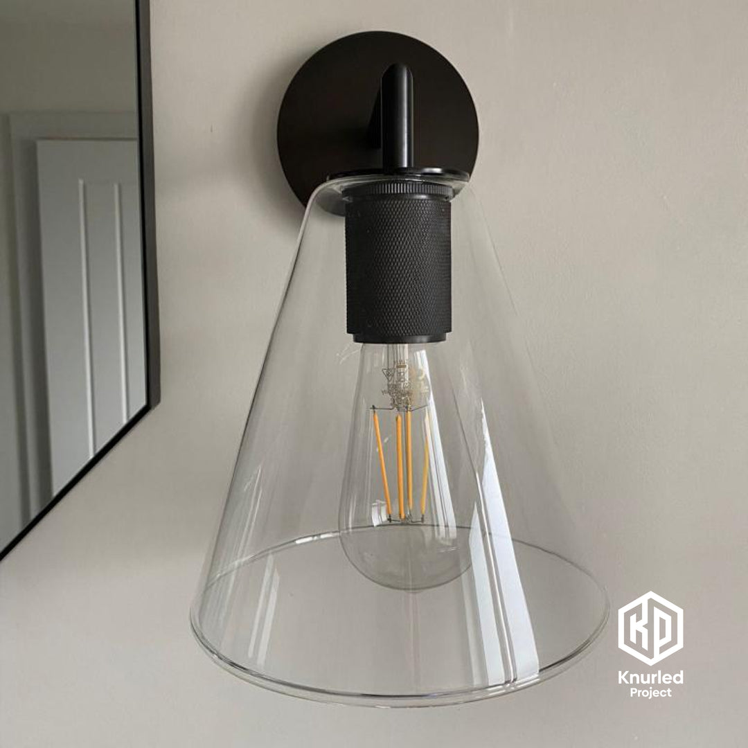 Black Shade Wall Light + Cone Shade